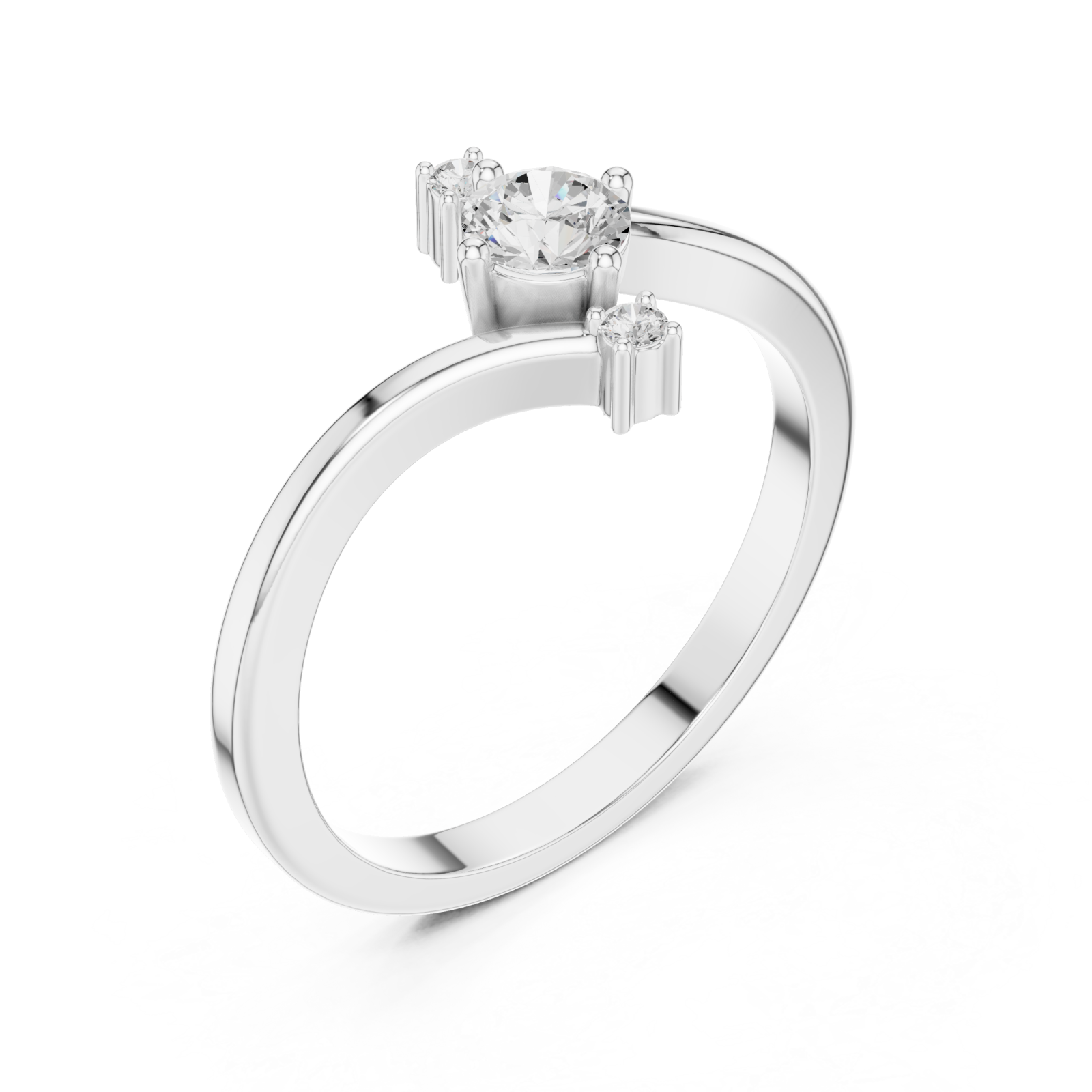  White Gold Pure Radiance Arch Ring Right View