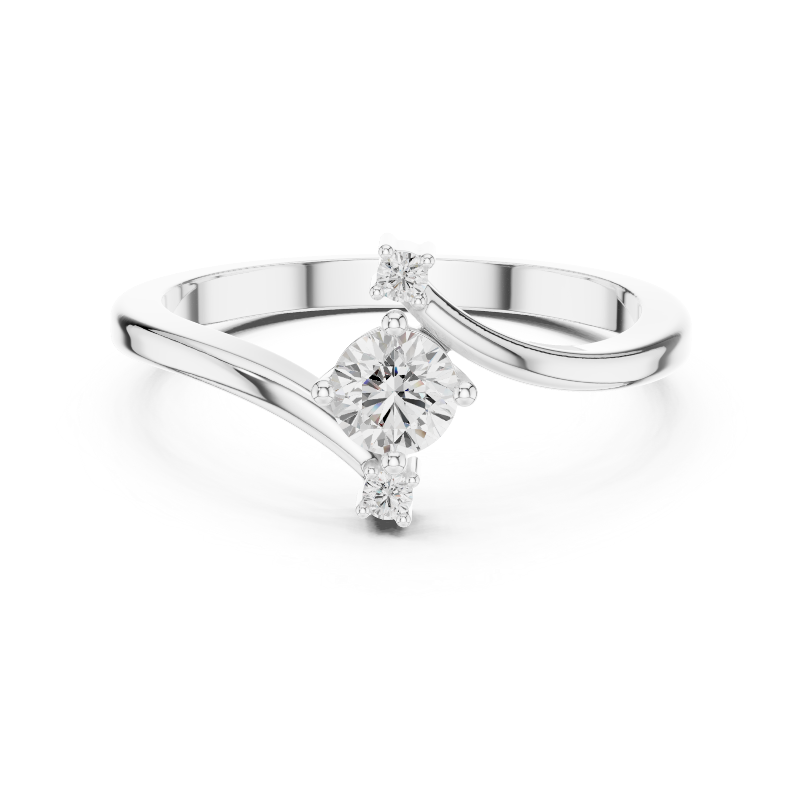  White Gold Pure Radiance Arch Ring Front View