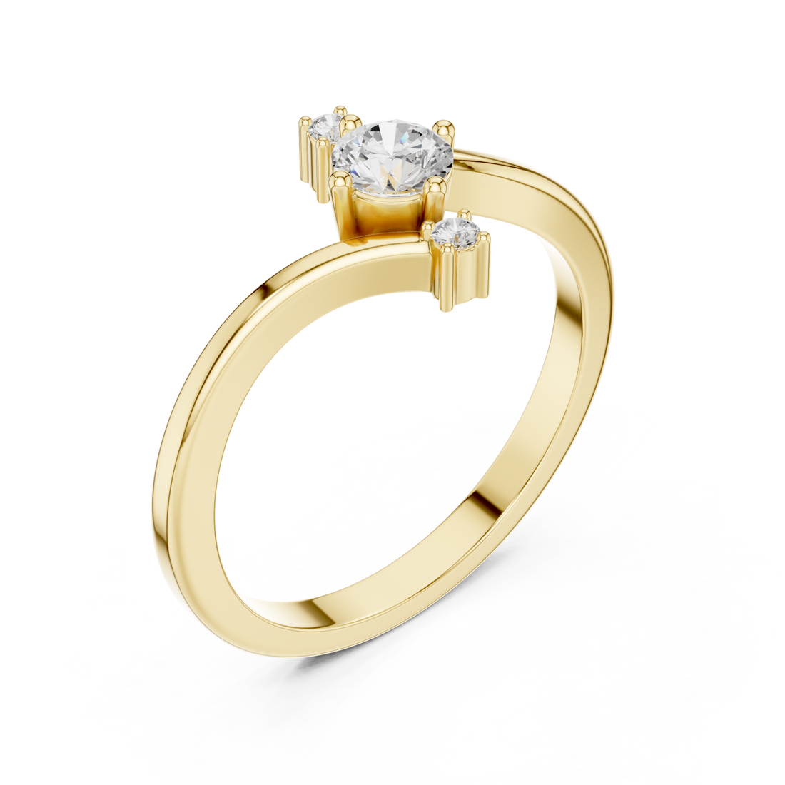 Gold Pure Radiance Arch Ring Right View