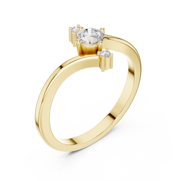 Gold Pure Radiance Arch Ring Right View