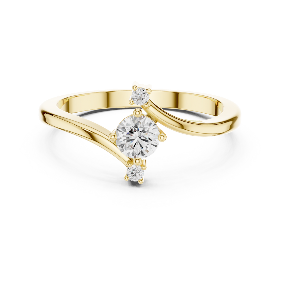 Gold Pure Radiance Arch Ring Right View