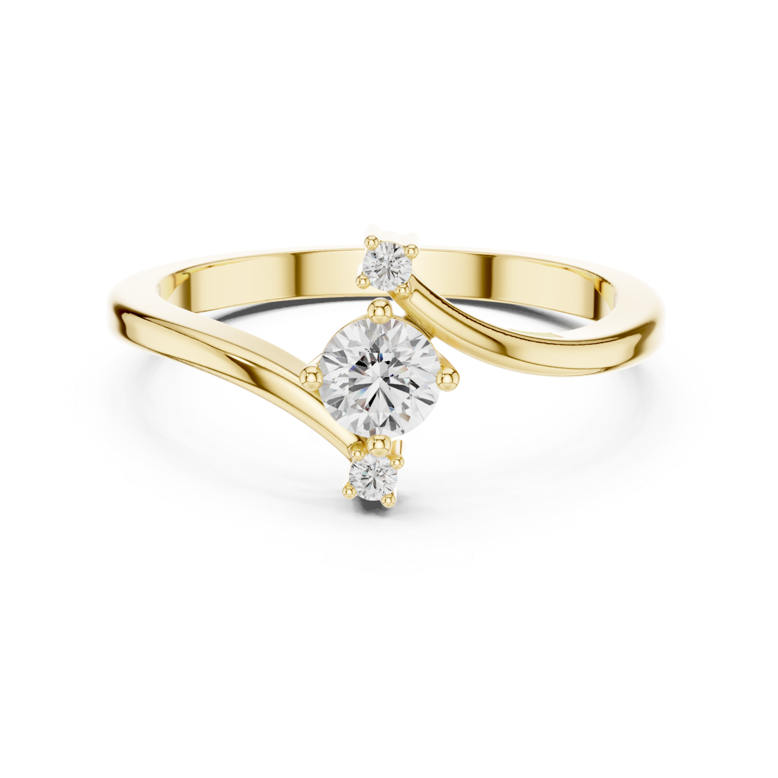  Gold Pure Radiance Arch Ring Front View