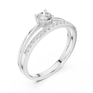  White Gold Celestial Radiance Harmony Ring Right View