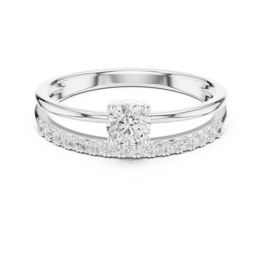  White Gold Celestial Radiance Harmony Ring Right View