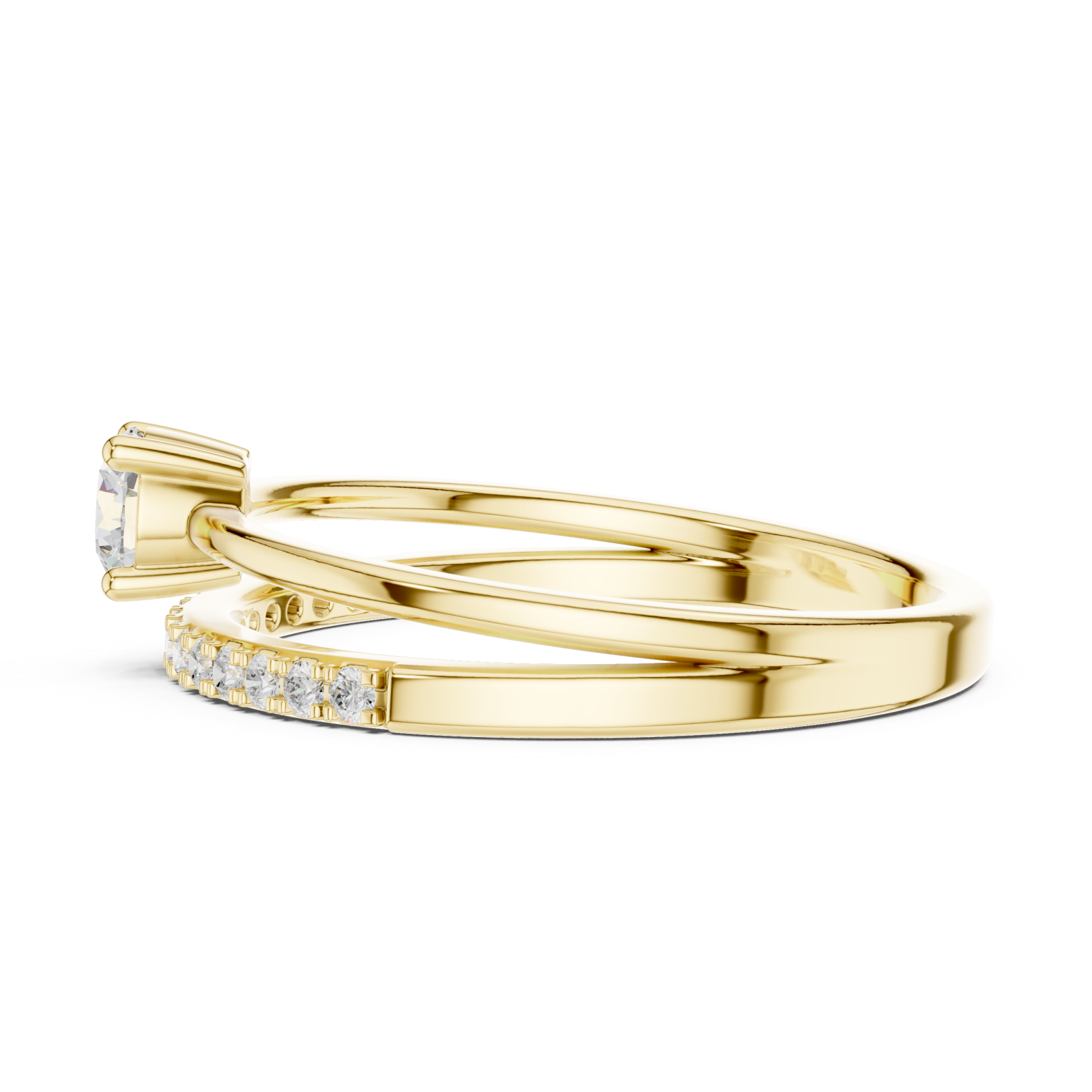  Gold Celestial Radiance Harmony Ring Side View