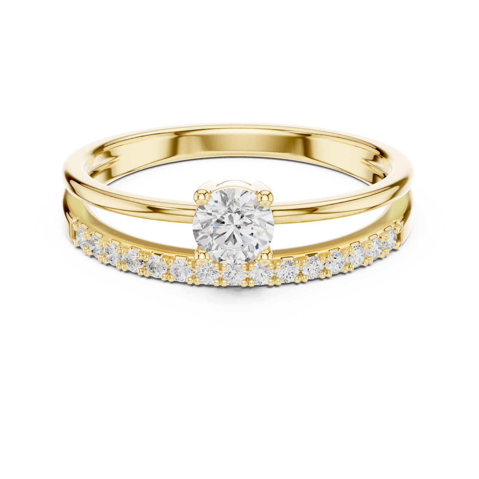  Gold Celestial Radiance Harmony Ring Front View