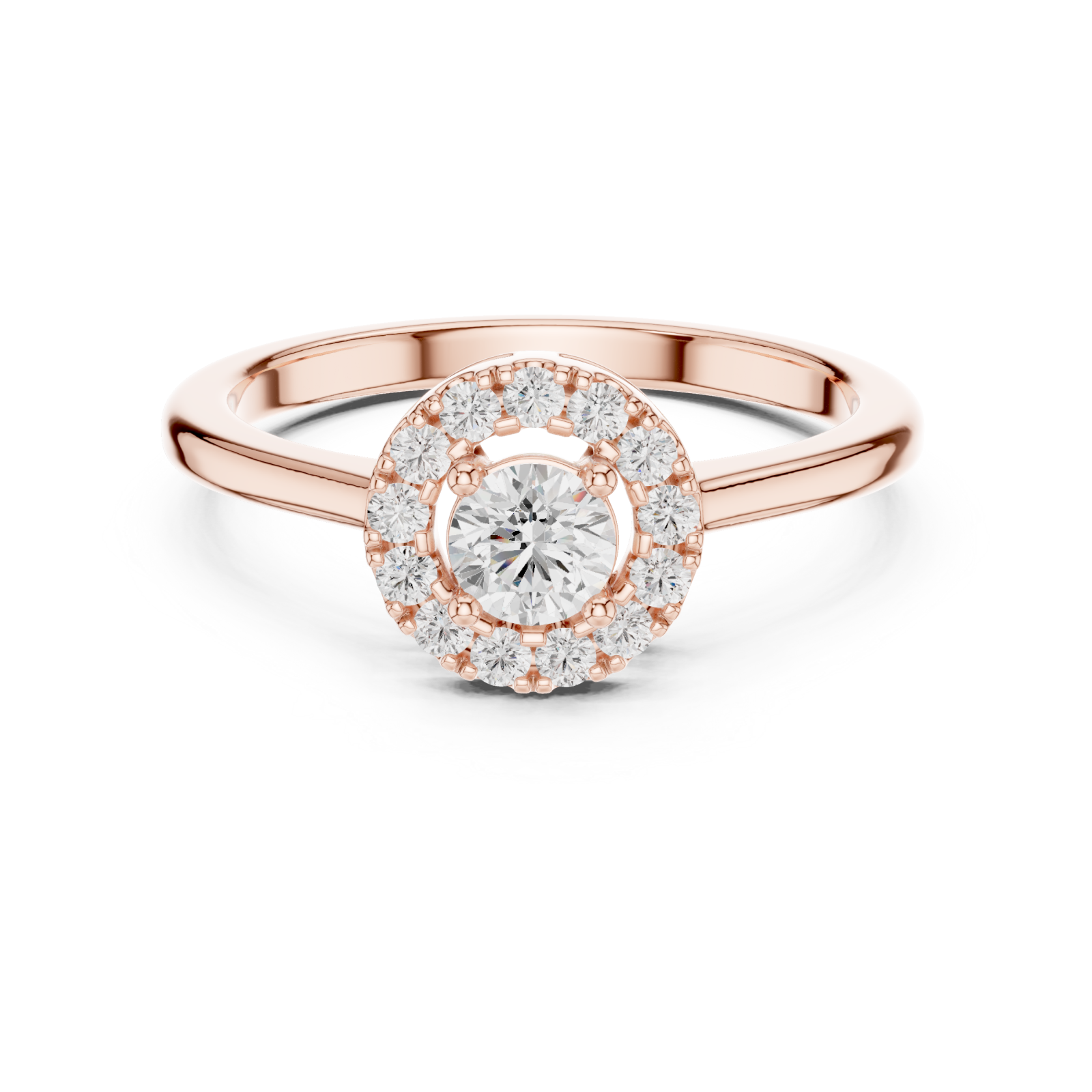 Rose Gold Eternal Blossom Embrace Front View