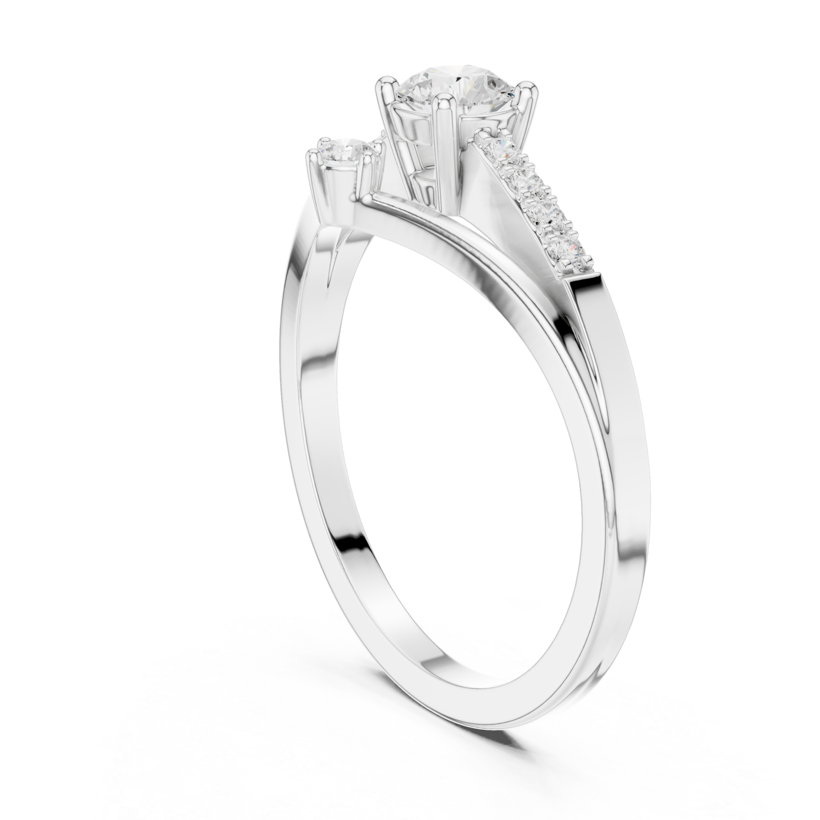  White Gold Celeste Harmony Ring Left View