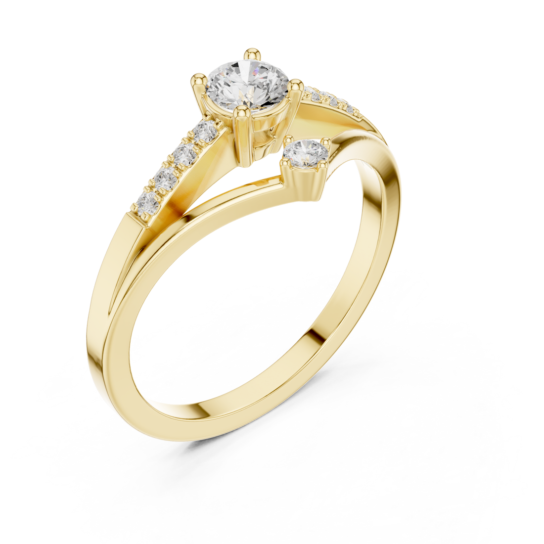 Gold Celeste Harmony Ring Right View