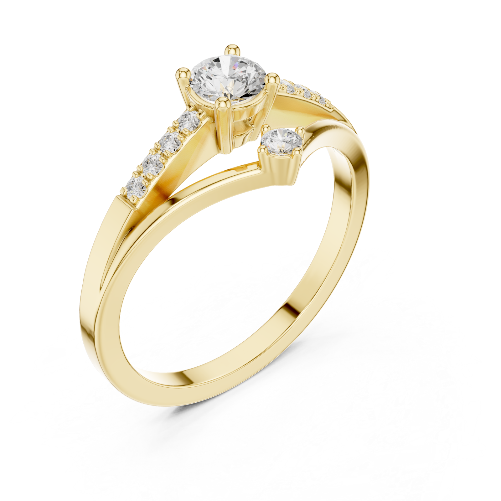 Gold Celeste Harmony Ring Right View