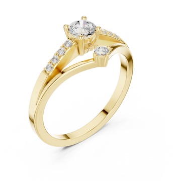 Gold Celeste Harmony Ring Right View