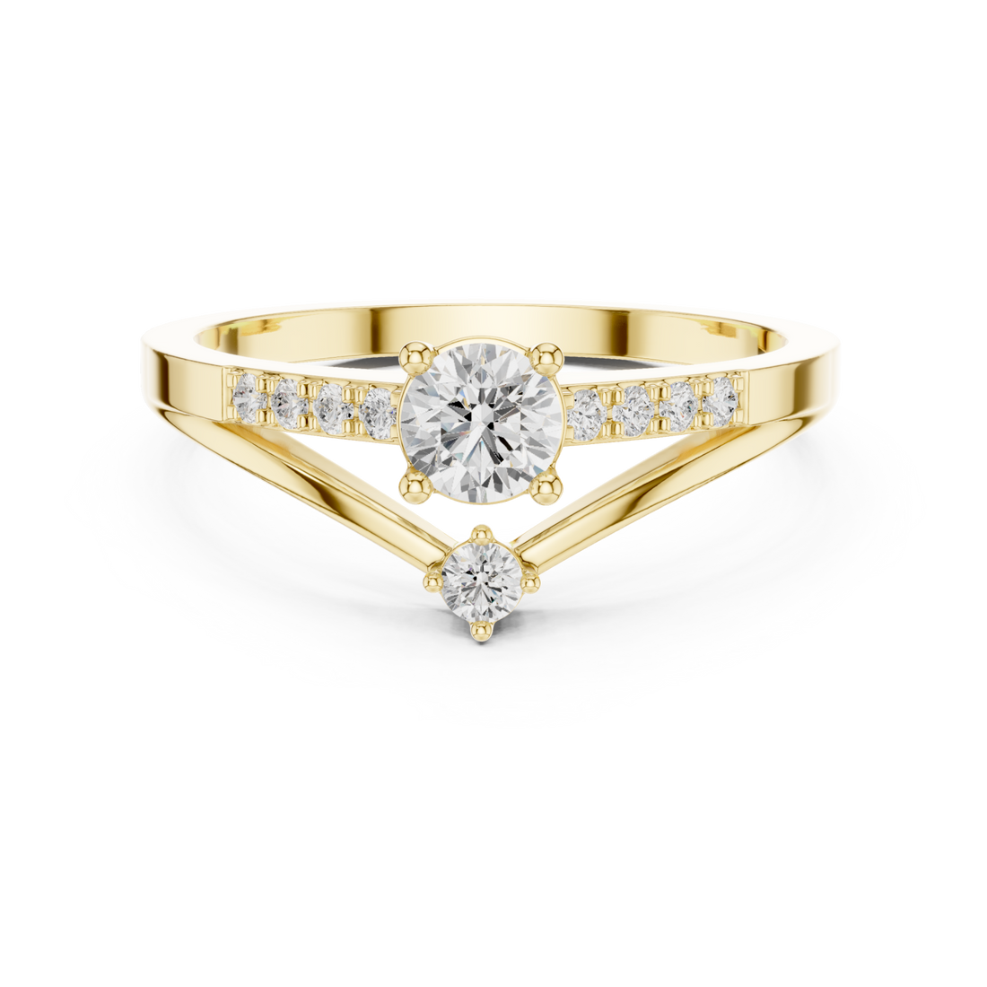 Gold Celeste Harmony Ring Right View
