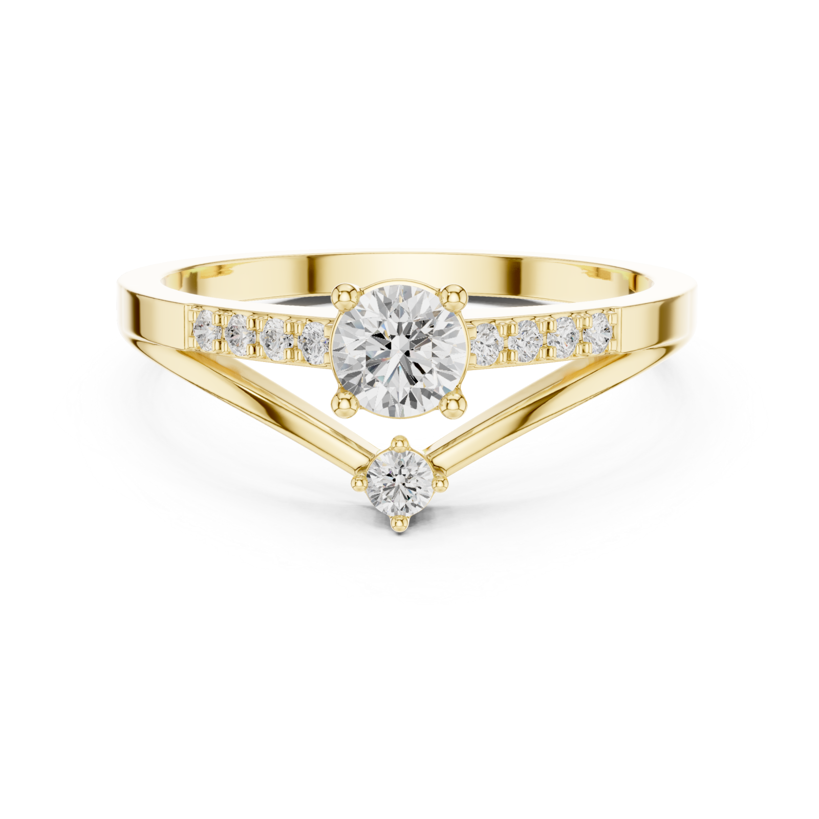  Gold Celeste Harmony Ring Front View