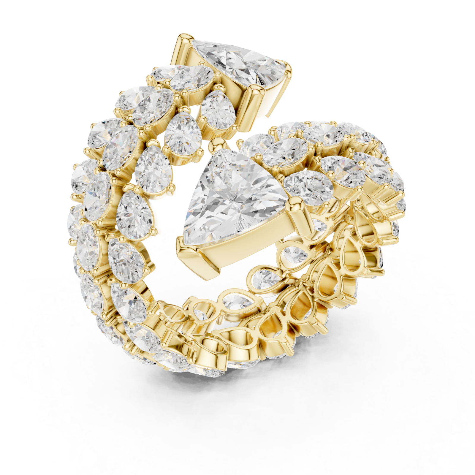 Gold Eclipse Flora Eternity Spiral Band Right View