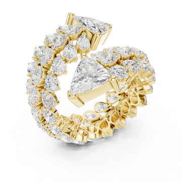 Gold Eclipse Flora Eternity Spiral Band Right View