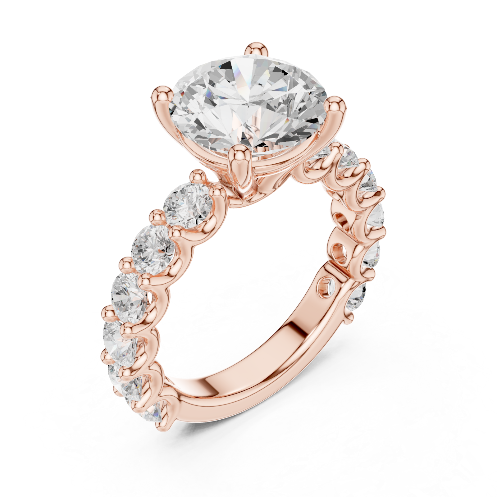  Rose Gold Eternal Petal Embrace Luxe Engagement Ring Right View