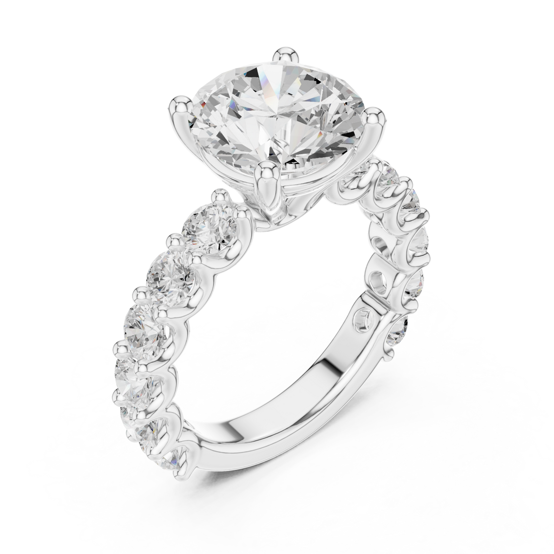  White Gold Eternal Petal Embrace Luxe Engagement Ring Right View
