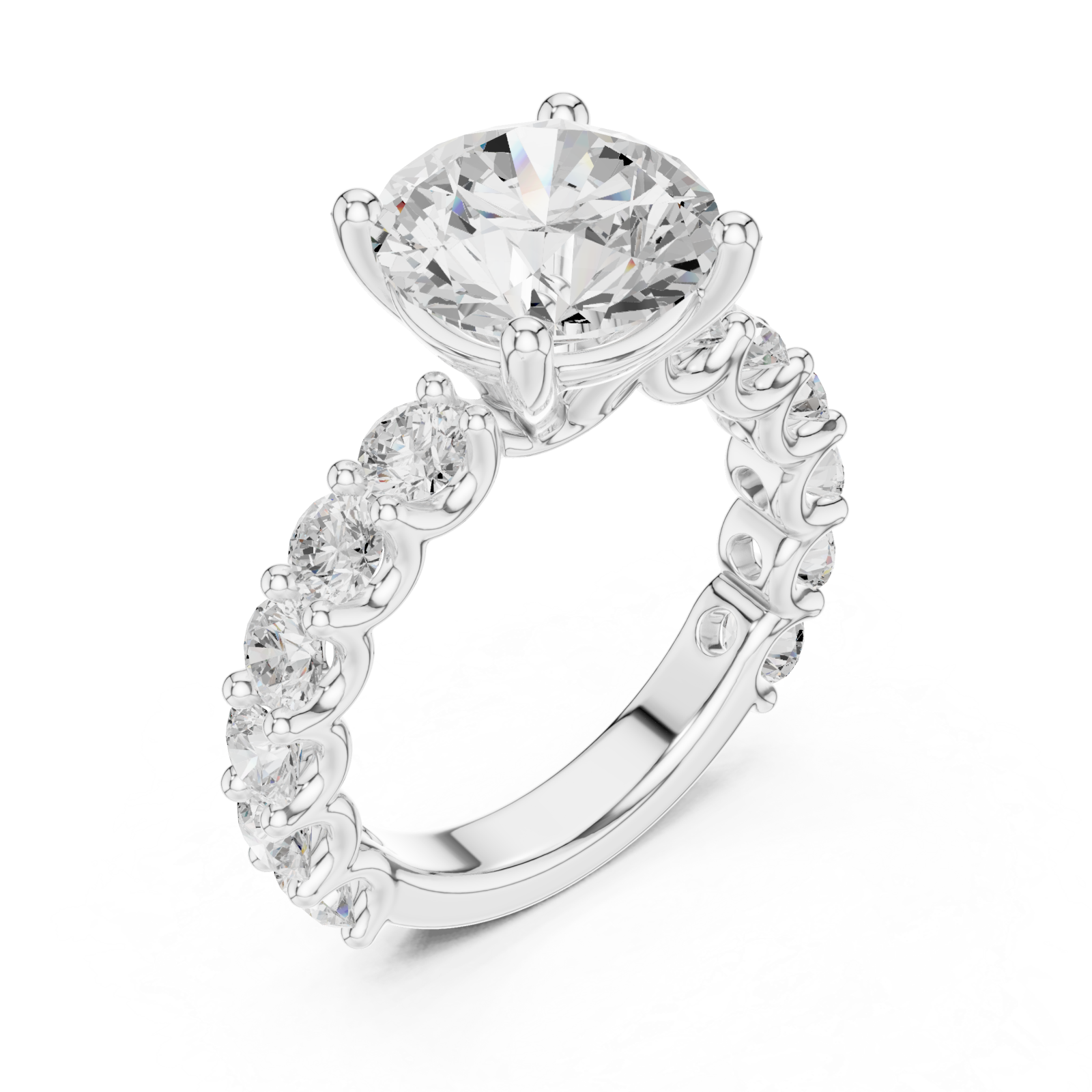  White Gold Eternal Petal Embrace Luxe Engagement Ring Right View