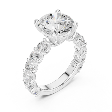  White Gold Eternal Petal Embrace Luxe Engagement Ring Right View