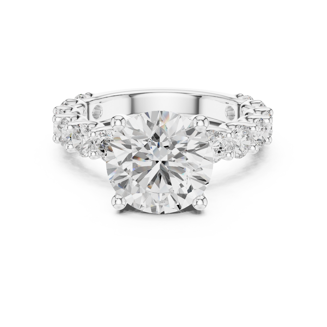  White Gold Eternal Petal Embrace Luxe Engagement Ring Right View