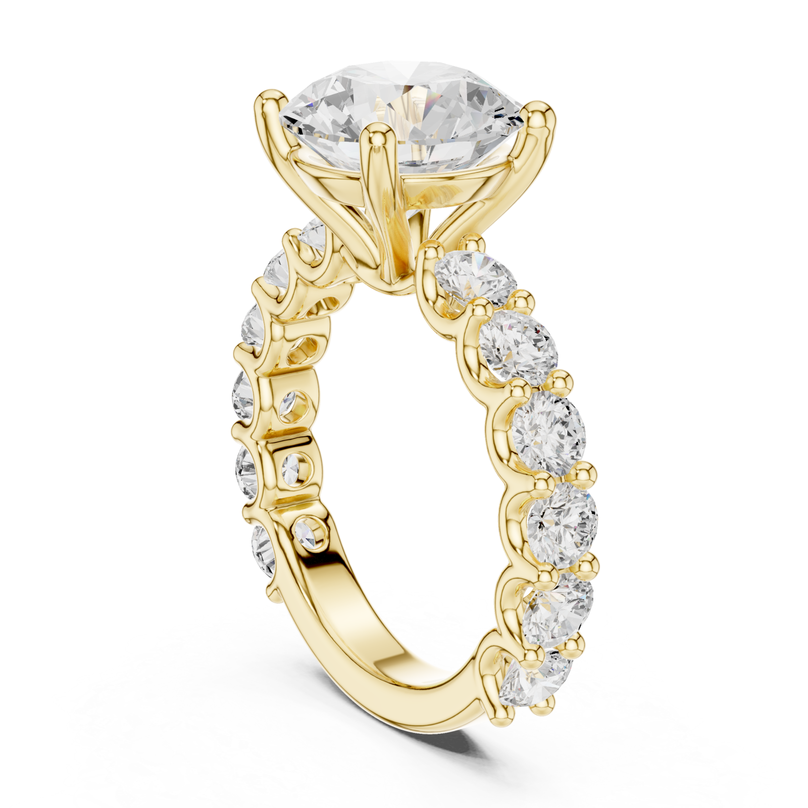  Gold Eternal Petal Embrace Luxe Engagement Ring Left View