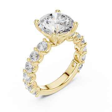 Gold Eternal Petal Embrace Luxe Engagement Ring Right View