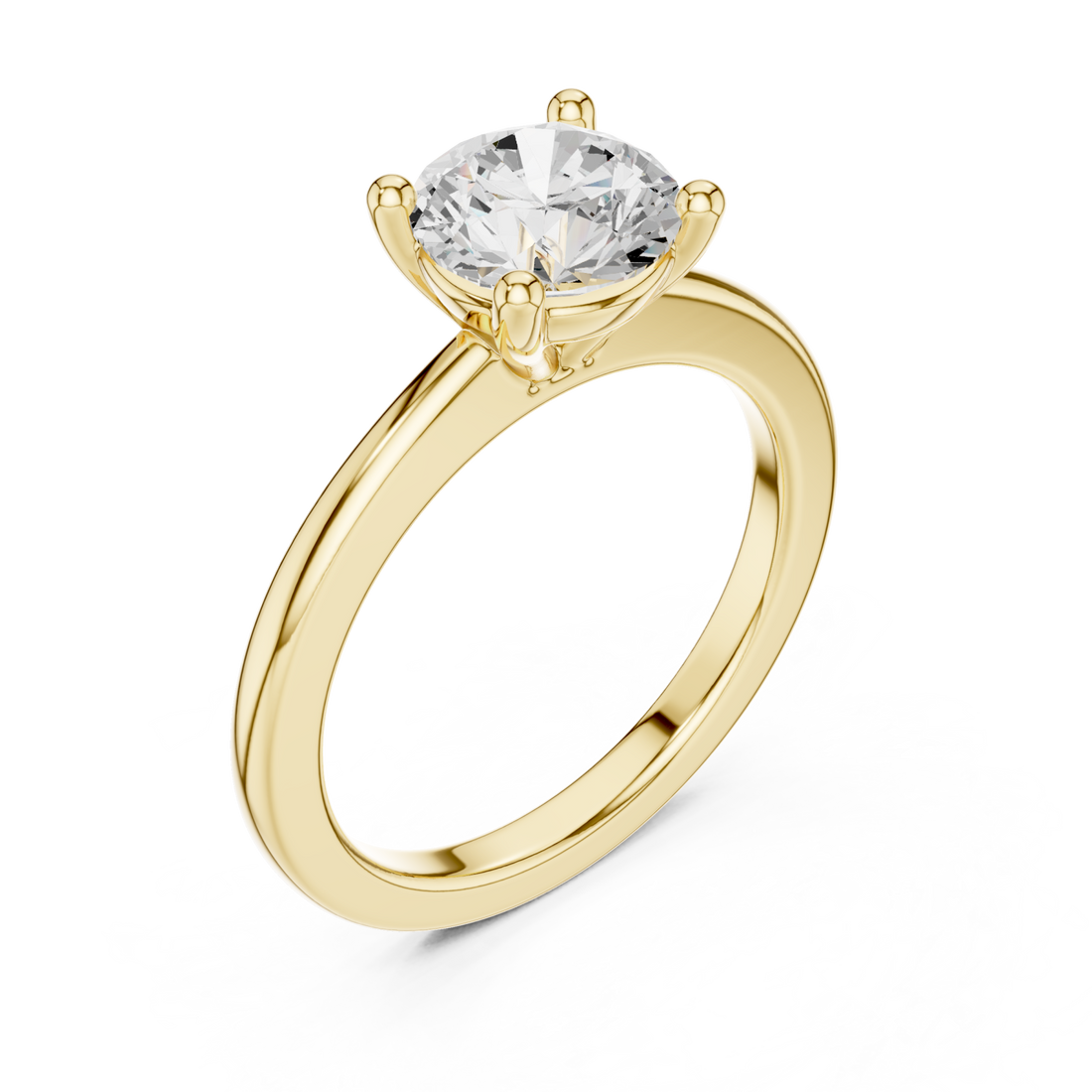 Gold Celestial Luster Solitaire Ring Right View