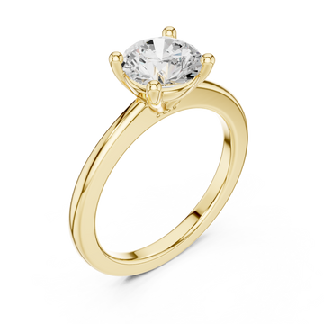 Gold Celestial Luster Solitaire Ring Right View