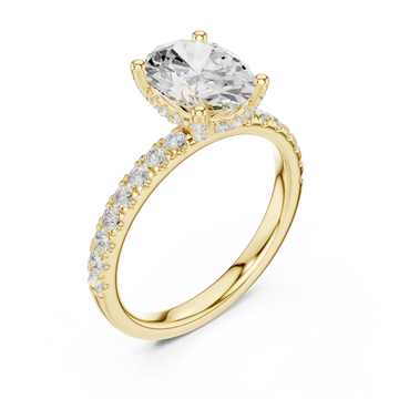 Gold Eclipse Embrace Solitaire Ring Right View