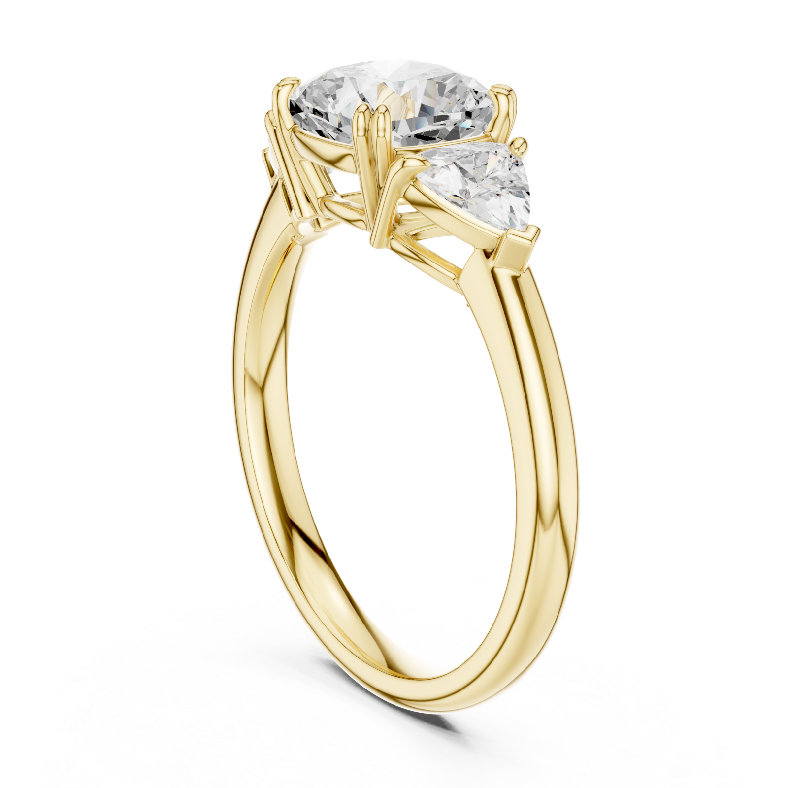  Gold Radiant Arc Signature Band Ring Left View
