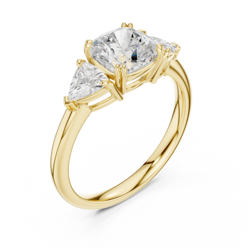 Gold Radiant Arc Signature Band Ring Right View