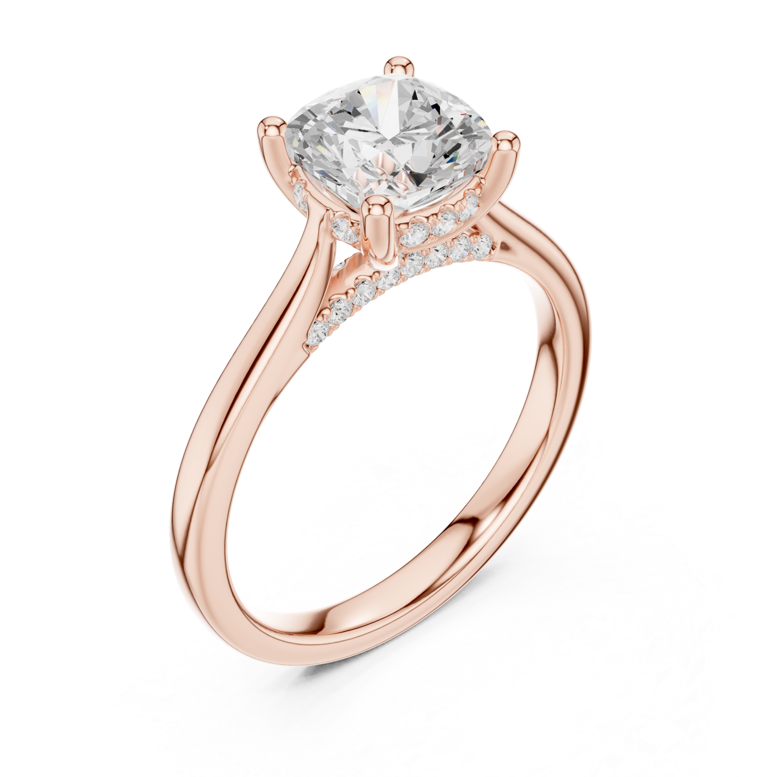  Rose Gold Luminous Grace Classic Ring Right View