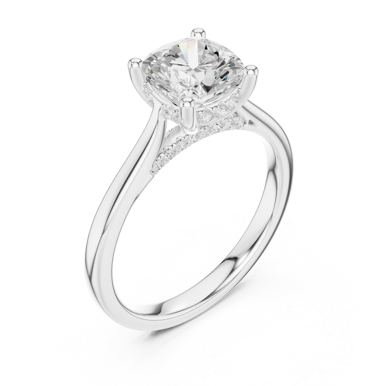  White Gold Luminous Grace Classic Ring Right View