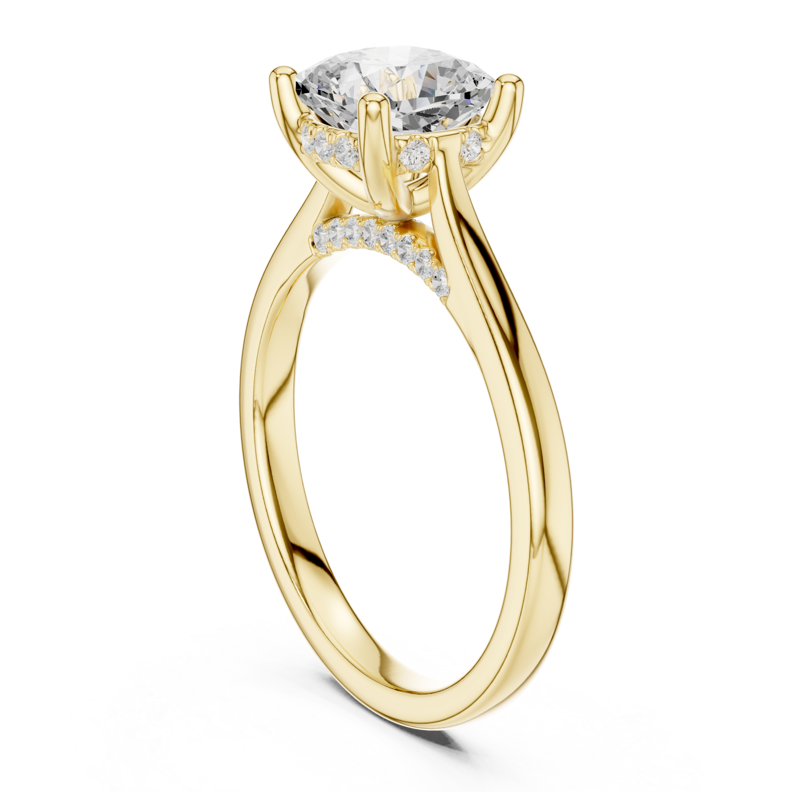  Gold Luminous Grace Classic Ring Left View