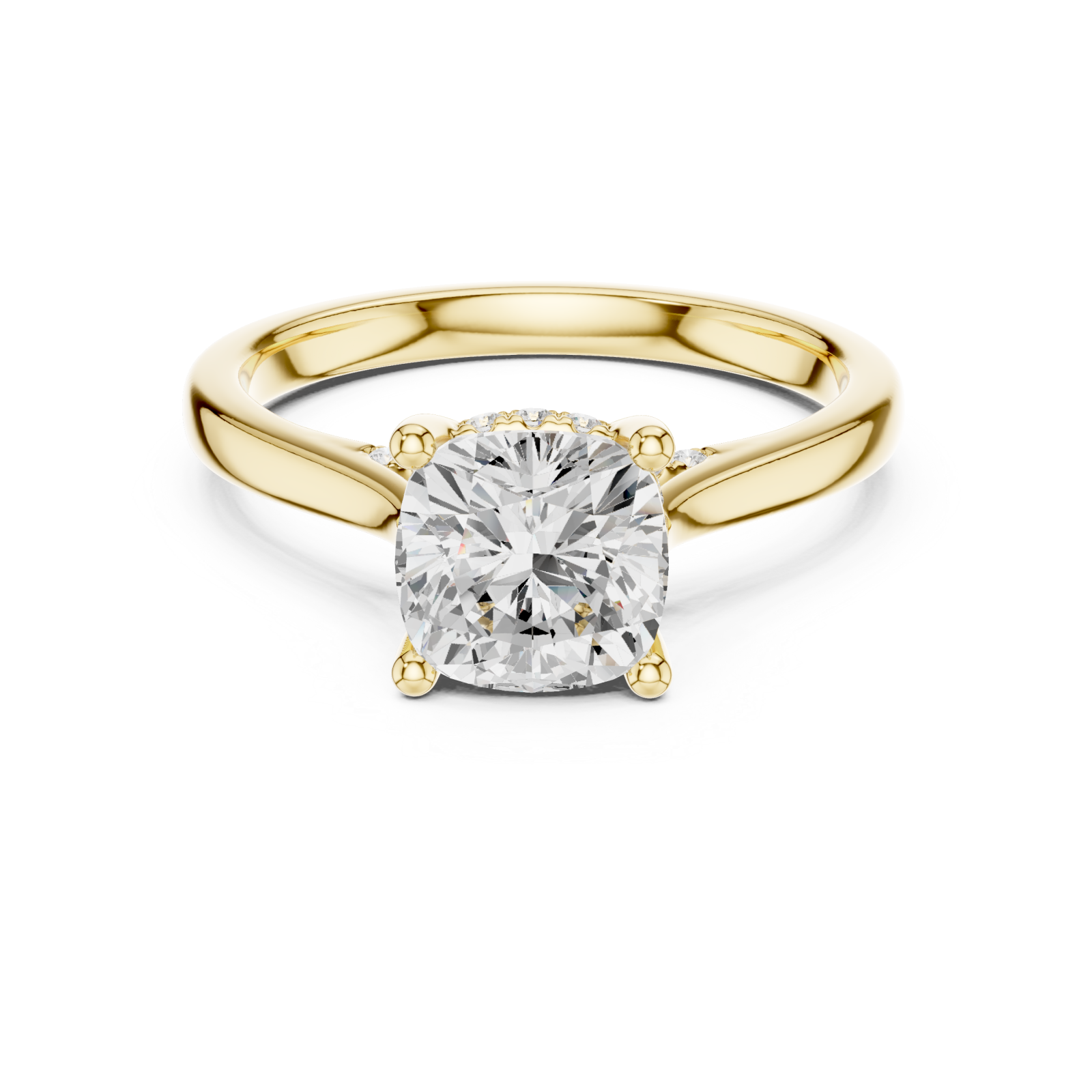  Gold Luminous Grace Classic Ring Front View