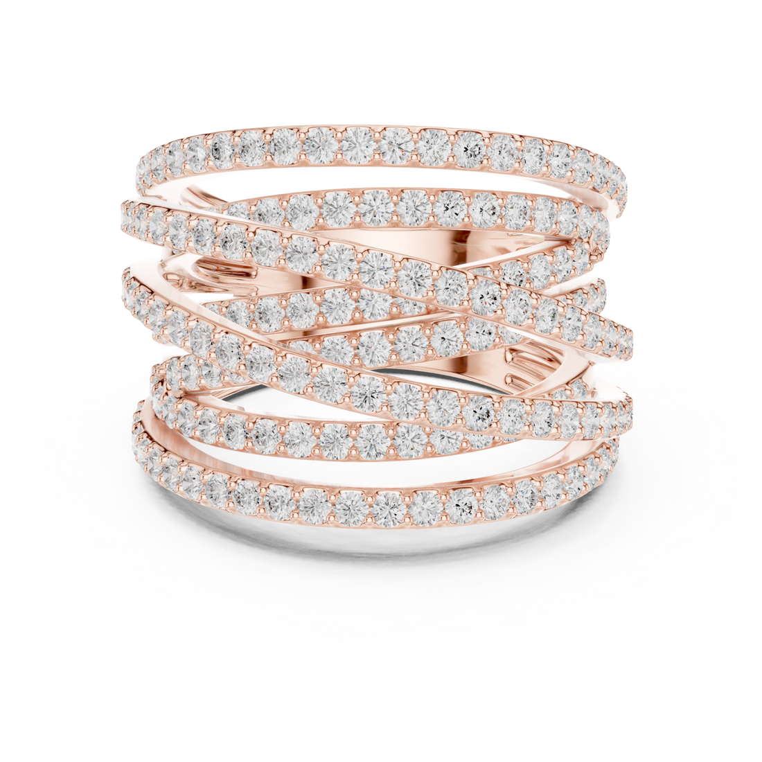  Rose Gold Celestial Arc Glamour Ring Right View