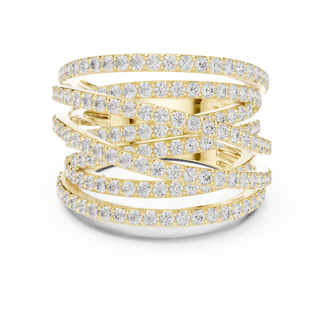 Gold Celestial Arc Glamour Ring Right View