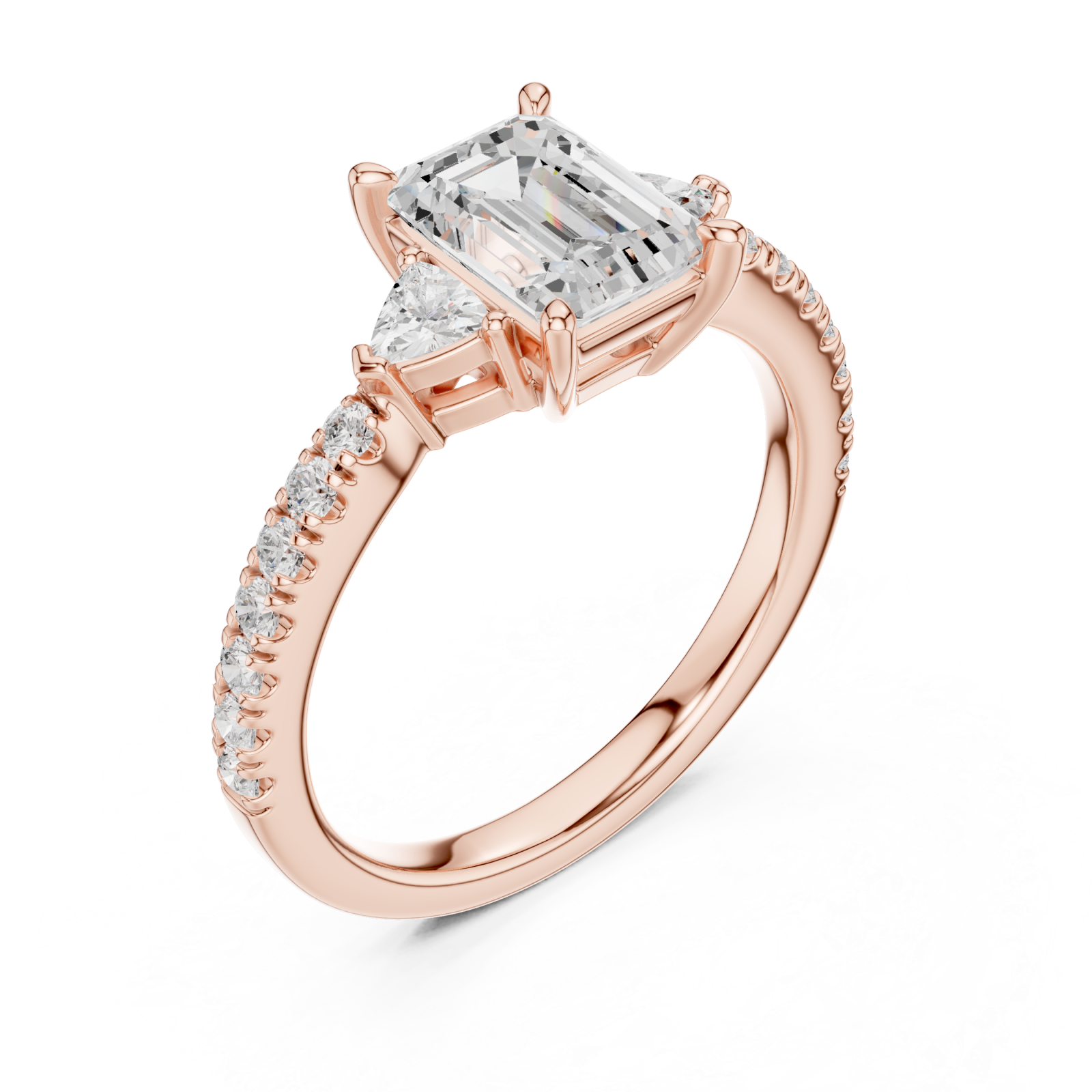  Rose Gold Enchanted Silhouette Regal Ring Right View