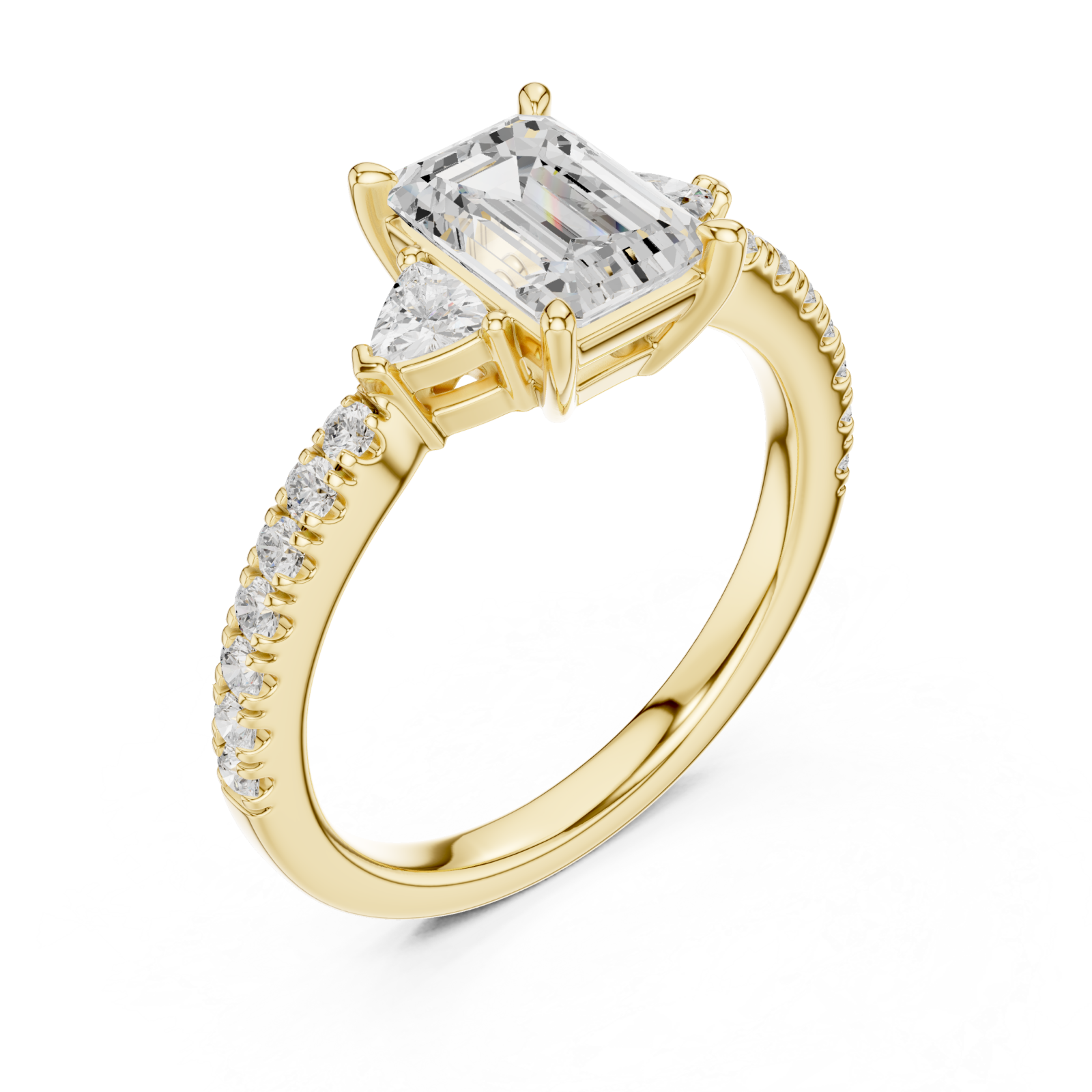 Gold Enchanted Silhouette Regal Ring Right View