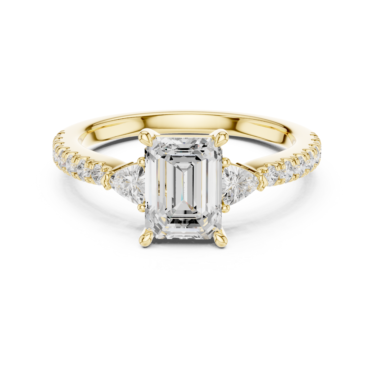  Gold Enchanted Silhouette Regal Ring Front View