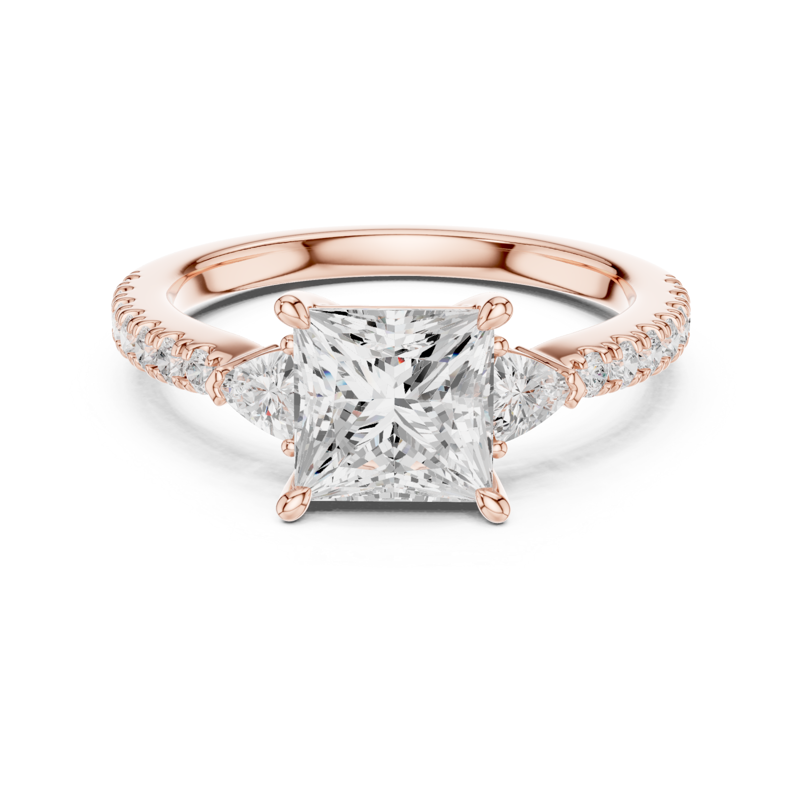  Rose Gold Eternal Promise Solitaire Engagement Ring Front View