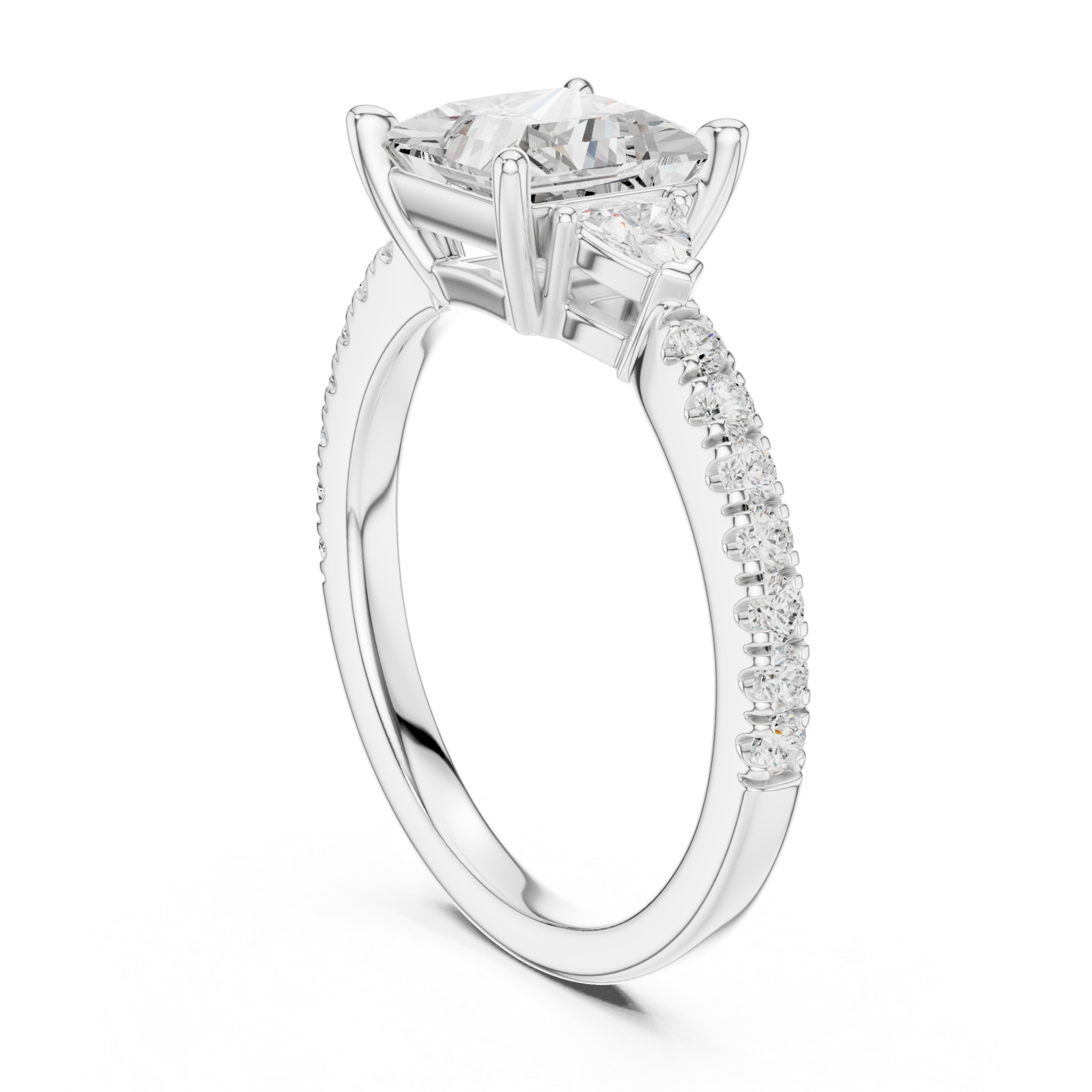  White Gold Eternal Promise Solitaire Engagement Ring Left View