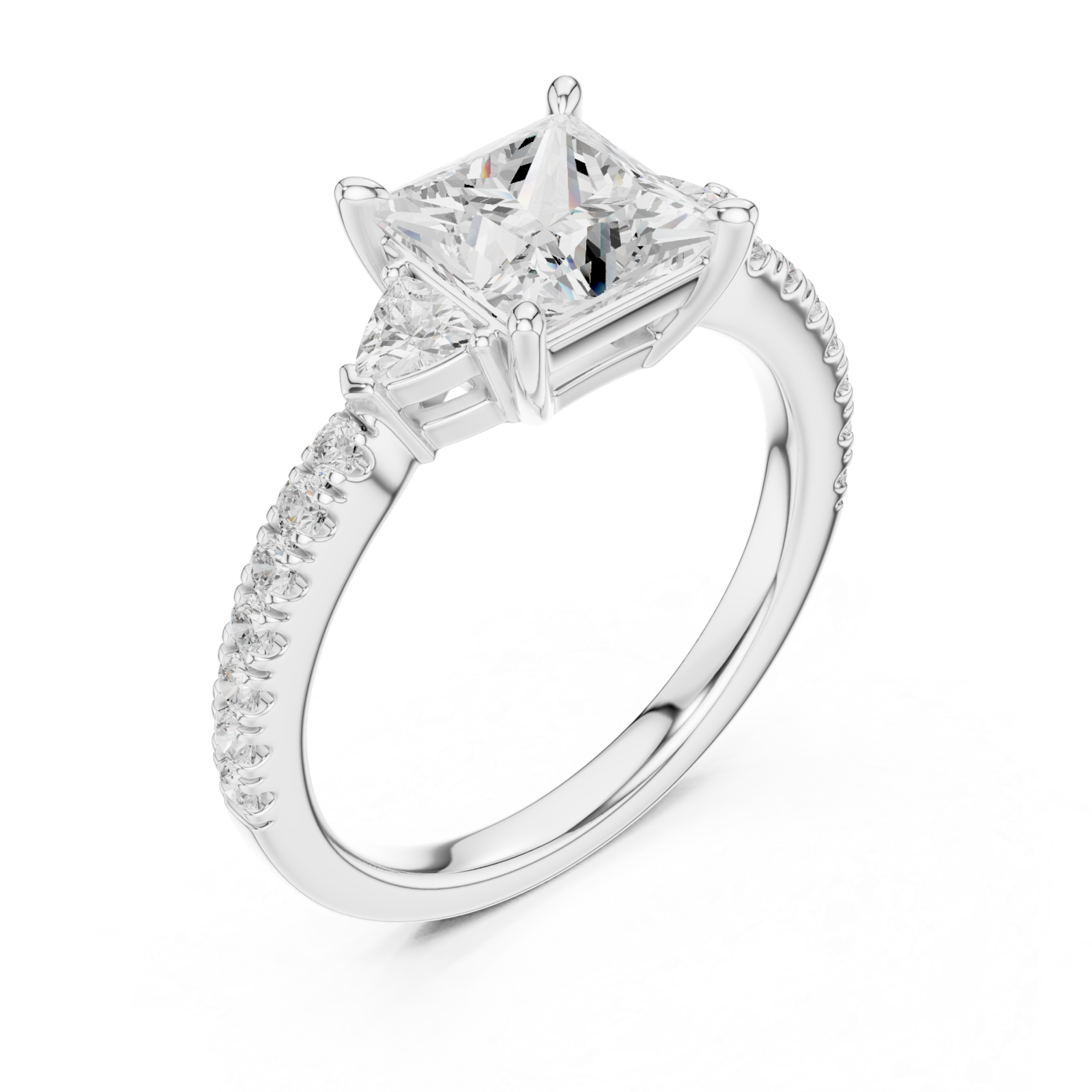  White Gold Eternal Promise Solitaire Engagement Ring Right View