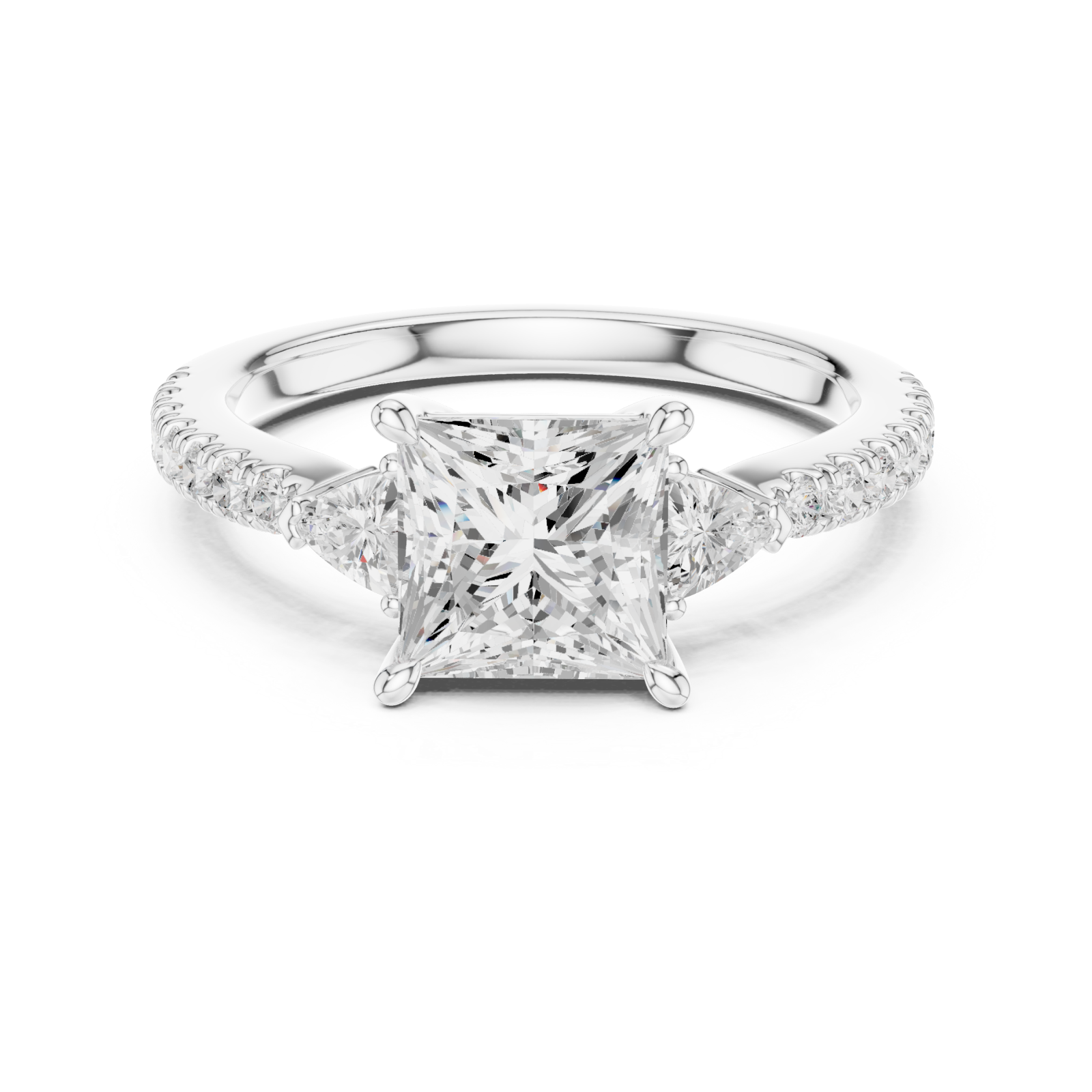  White Gold Eternal Promise Solitaire Engagement Ring Front View