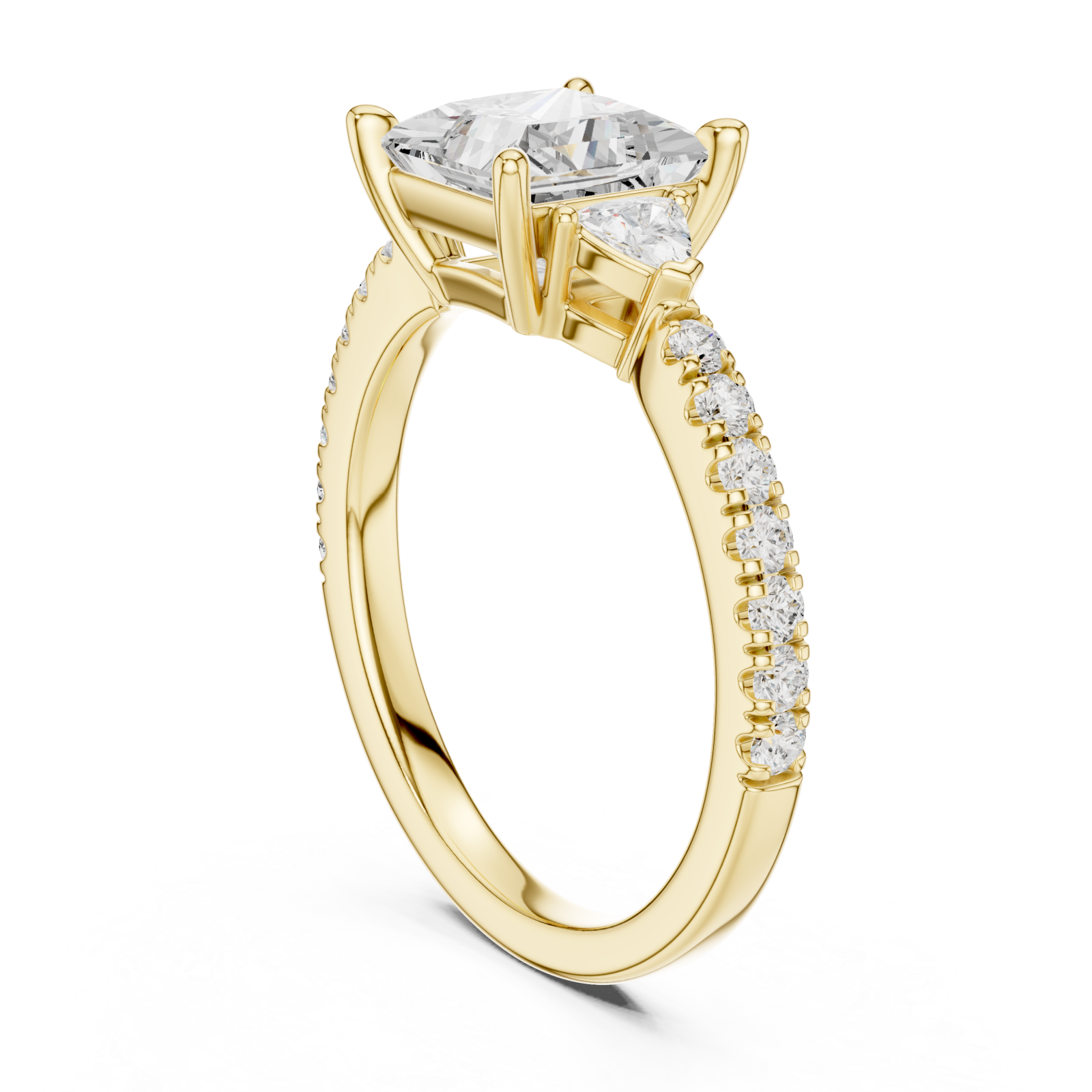  Gold Eternal Promise Solitaire Engagement Ring Left View