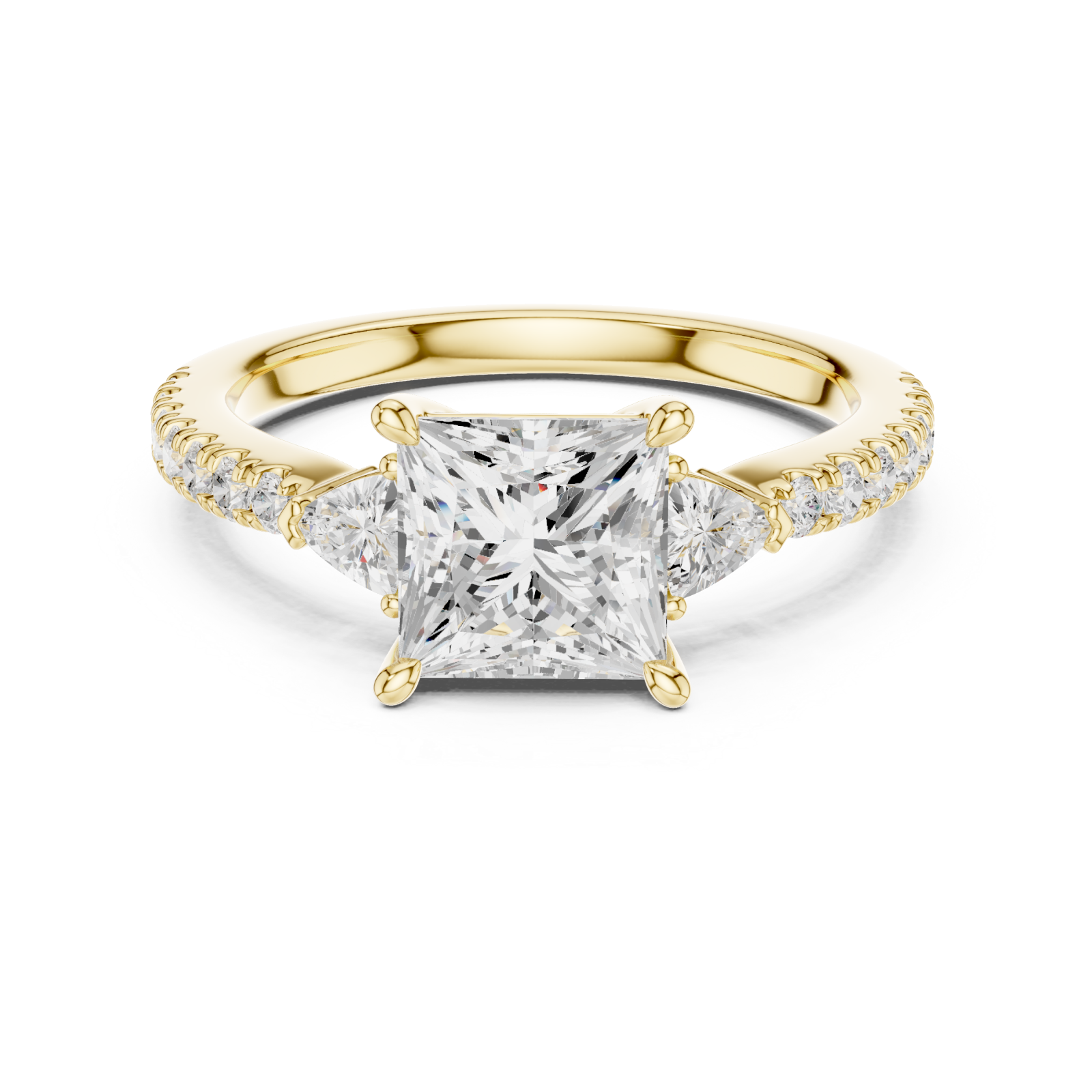  Gold Eternal Promise Solitaire Engagement Ring Front View