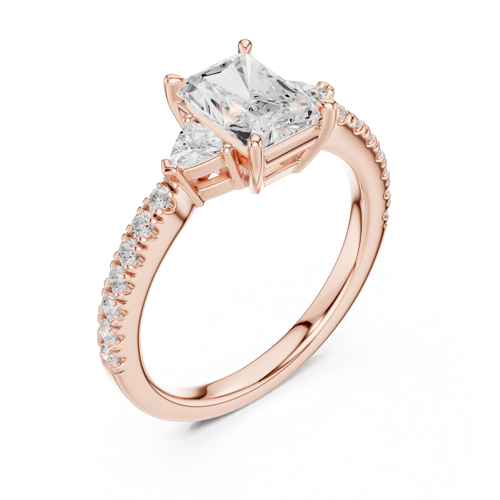  Rose Gold Elevate Radiance Solitaire Engagement Ring Right View