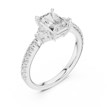  White Gold Elevate Radiance Solitaire Engagement Ring Right View