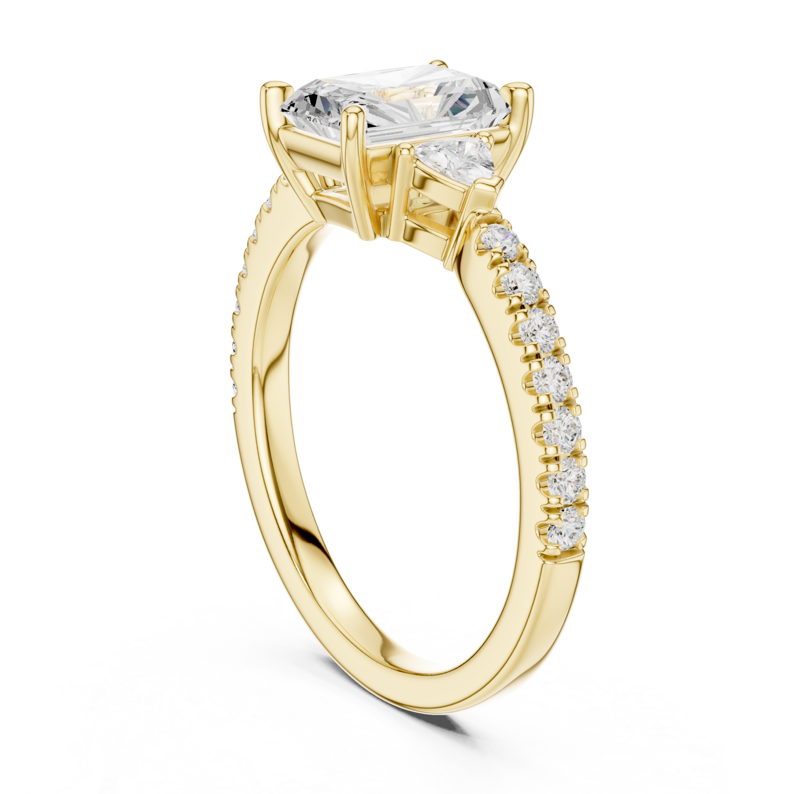  Gold Elevate Radiance Solitaire Engagement Ring Left View