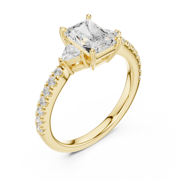 Gold Elevate Radiance Solitaire Engagement Ring Right View